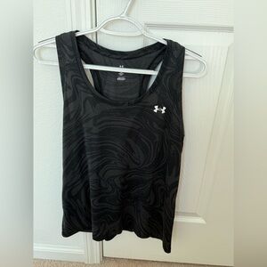 Womens Under Armour Black Patterned Athletic Tank